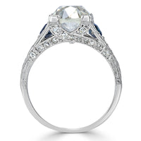 3.95ct Old European Cut Diamond Engagement Ring