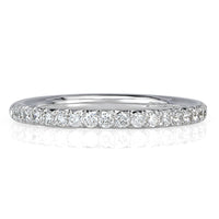 0.25ct Round Brilliant Cut Diamond Wedding Band in 18k White Gold