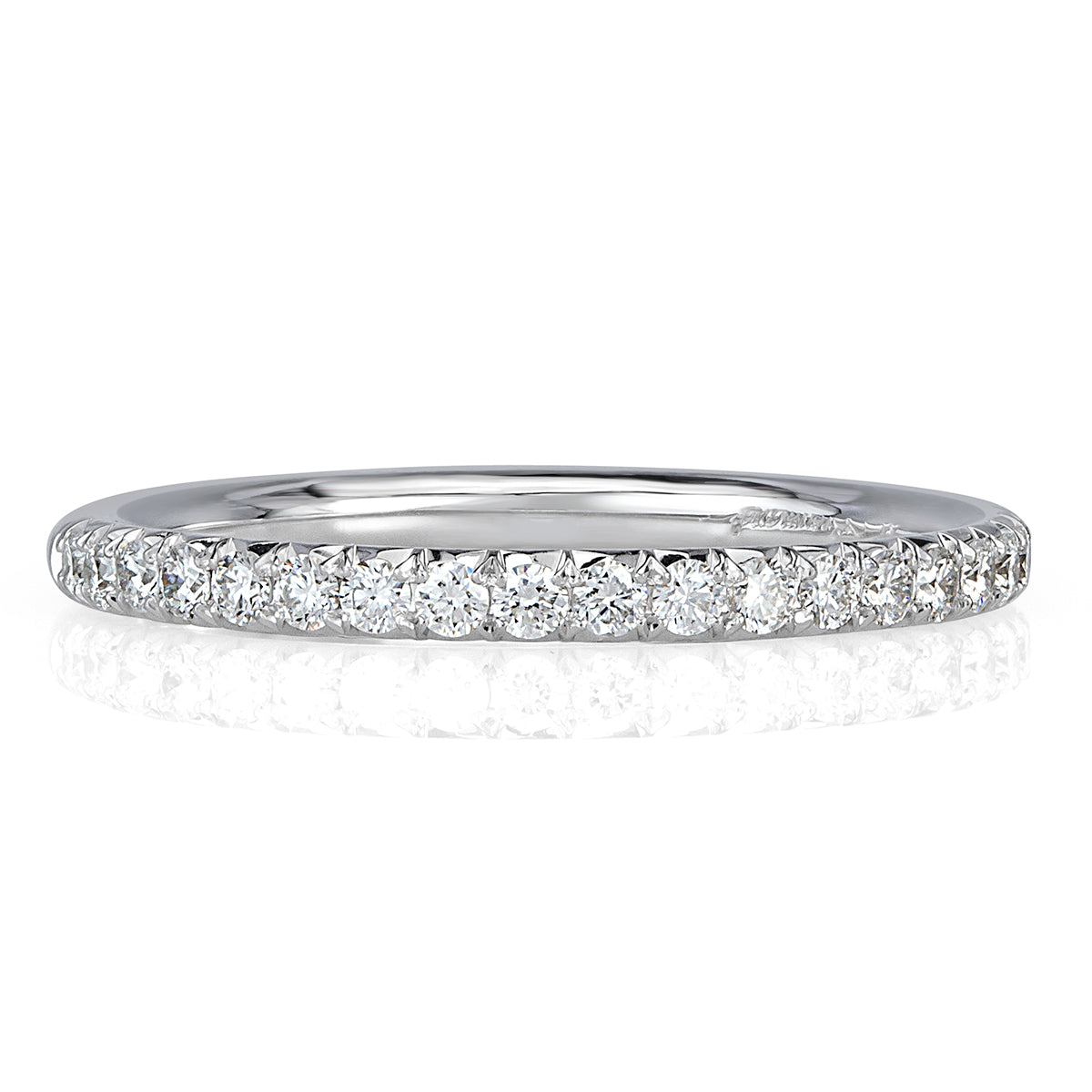 0.25ct Round Brilliant Cut Diamond Wedding Band in 18k White Gold