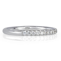 0.25ct Round Brilliant Cut Diamond Wedding Band in 18k White Gold