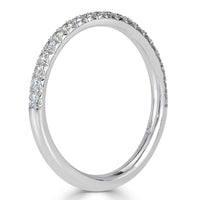 0.25ct Round Brilliant Cut Diamond Wedding Band in 18k White Gold