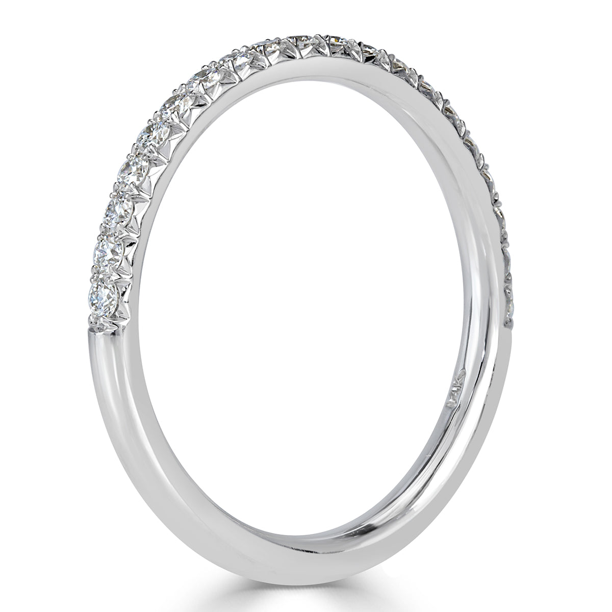 0.25ct Round Brilliant Cut Diamond Wedding Band in 18k White Gold