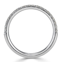 0.25ct Round Brilliant Cut Diamond Wedding Band in 18k White Gold