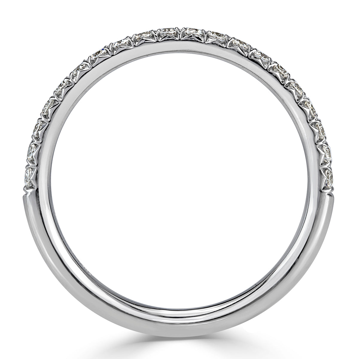 0.25ct Round Brilliant Cut Diamond Wedding Band in 18k White Gold
