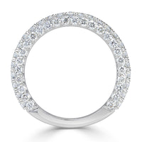 1.45ct Round Brilliant Cut Diamond Wedding Band in 18k White Gold