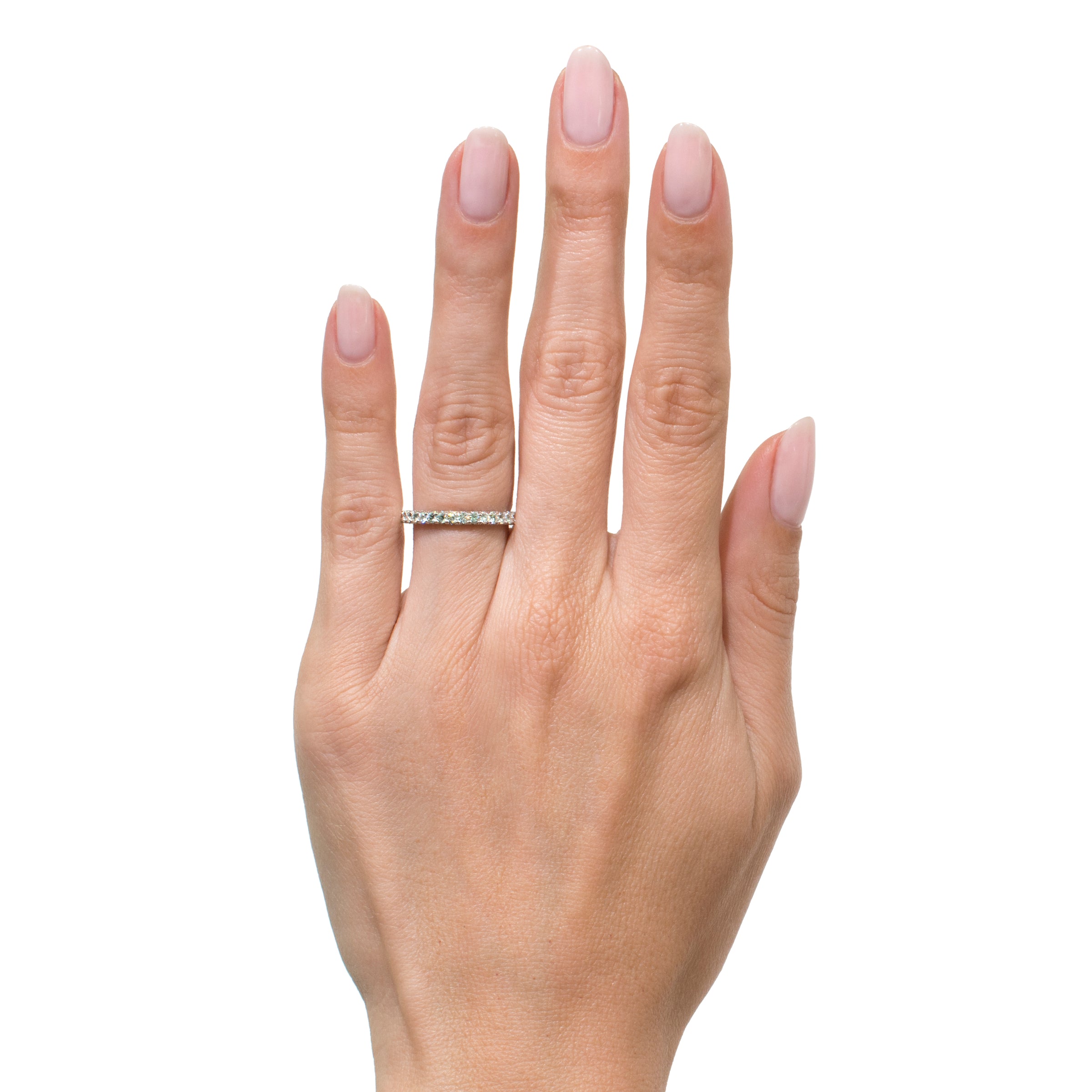 1.45ct Round Brilliant Cut Diamond Wedding Band in 18k White Gold