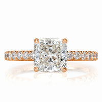 2.44ct Cushion Cut Diamond Engagement Ring