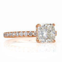 2.44ct Cushion Cut Diamond Engagement Ring