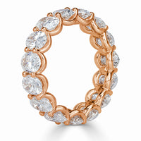 6.16ct Oval Cut Diamond Eternity Band in 18k Rose Gold