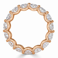6.16ct Oval Cut Diamond Eternity Band in 18k Rose Gold