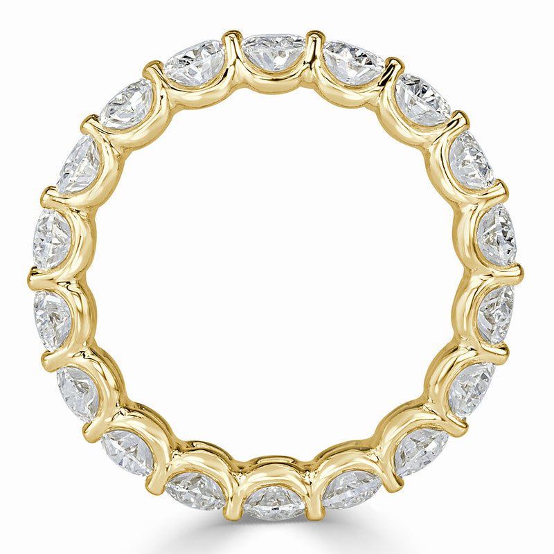 4.42ct Oval Cut Diamond Eternity Band in 18k Yellow Gold