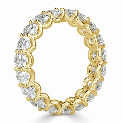 3.70ct Oval Cut Diamond Eternity Band in 18k Yellow Gold