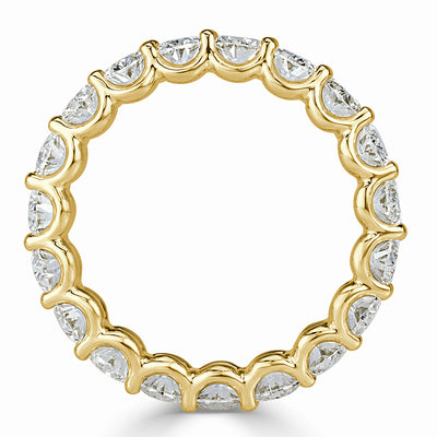 3.70ct Oval Cut Diamond Eternity Band in 18k Yellow Gold