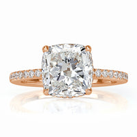 4.01ct Cushion Cut Diamond Engagement Ring
