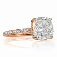 4.01ct Cushion Cut Diamond Engagement Ring