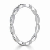 0.16ct Round Brilliant Cut Diamond Marquise Bezel Eternity Band in Platinum
