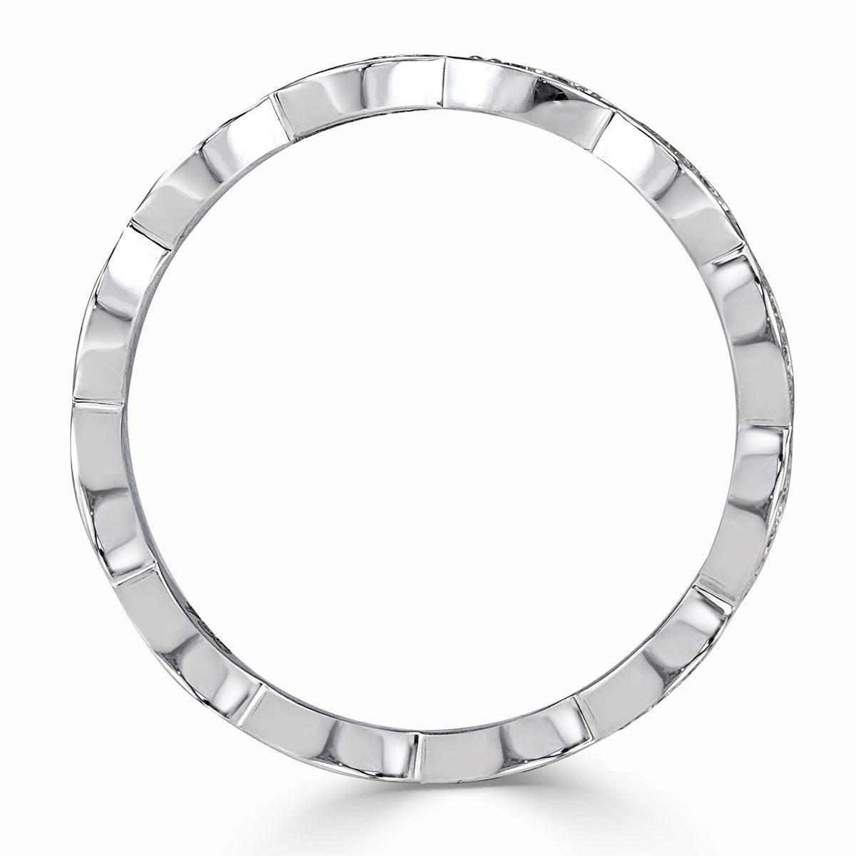 0.16ct Round Brilliant Cut Diamond Marquise Bezel Eternity Band in Platinum