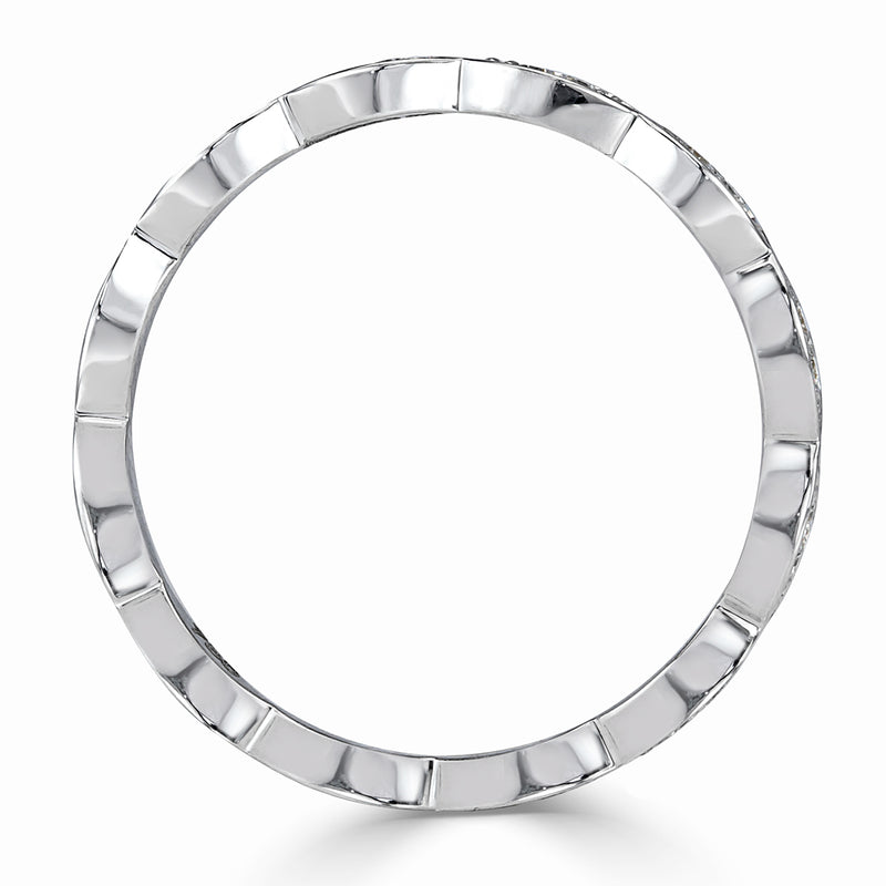 0.16ct Round Brilliant Cut Diamond Marquise Bezel Eternity Band in Platinum