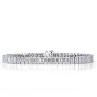 14.52ct Emerald Cut Diamond Tennis Bracelet in Platinum