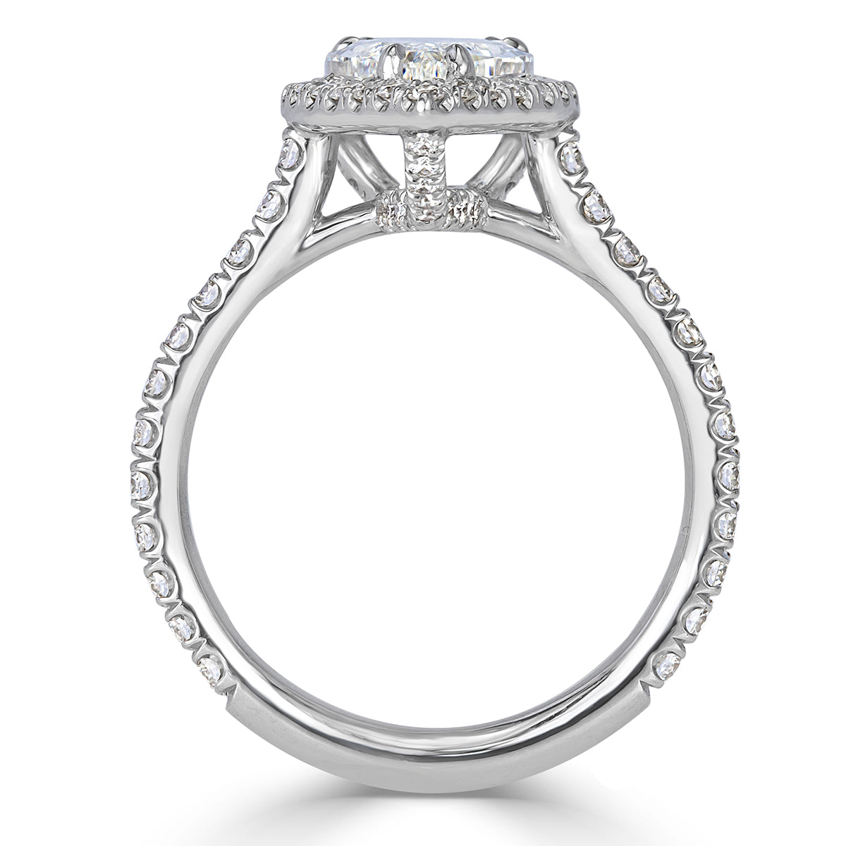 2.86ct Pear Shaped Diamond Engagement Ring