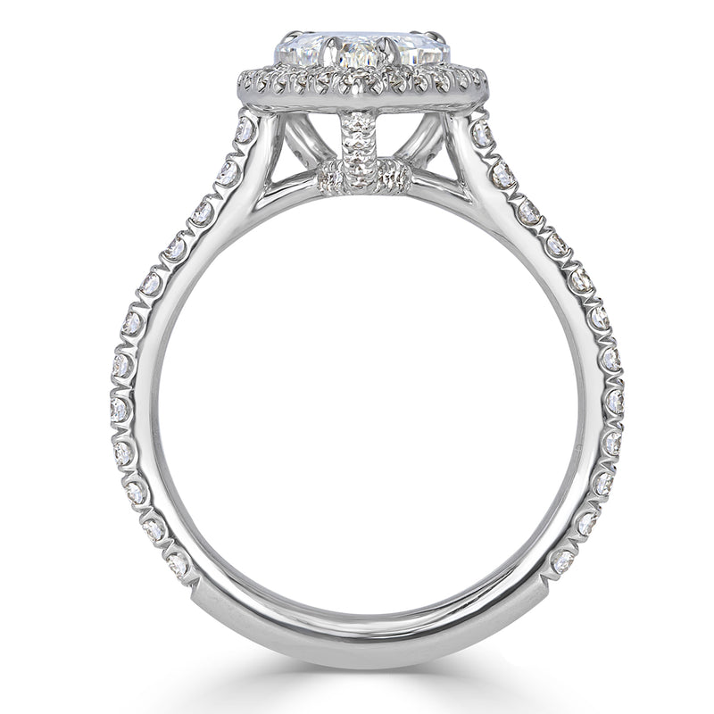 2.86ct Pear Shaped Diamond Engagement Ring