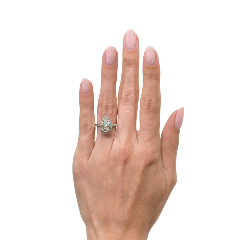 2.86ct Pear Shaped Diamond Engagement Ring