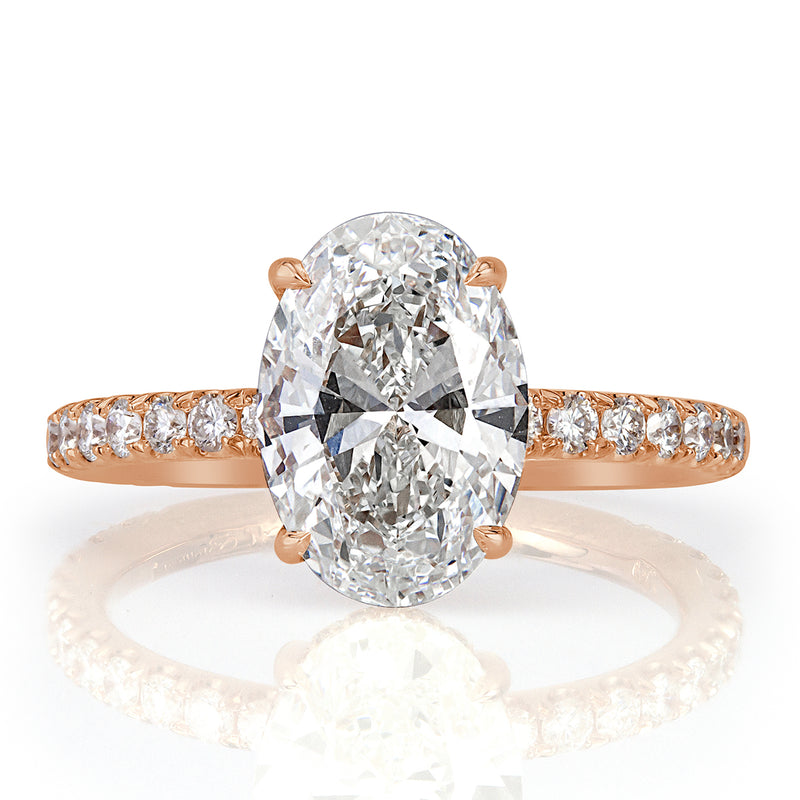2.95ct Oval Cut Diamond Engagement Ring