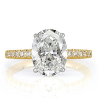 3.44ct Oval Cut Diamond Engagement Ring