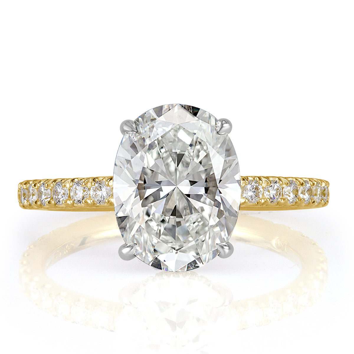 3.44ct Oval Cut Diamond Engagement Ring