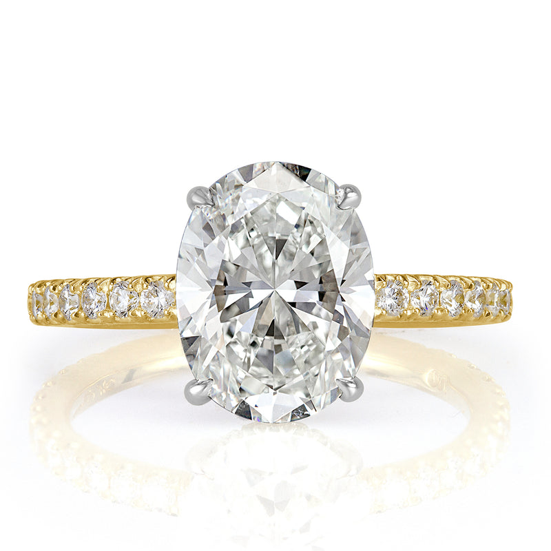 3.44ct Oval Cut Diamond Engagement Ring