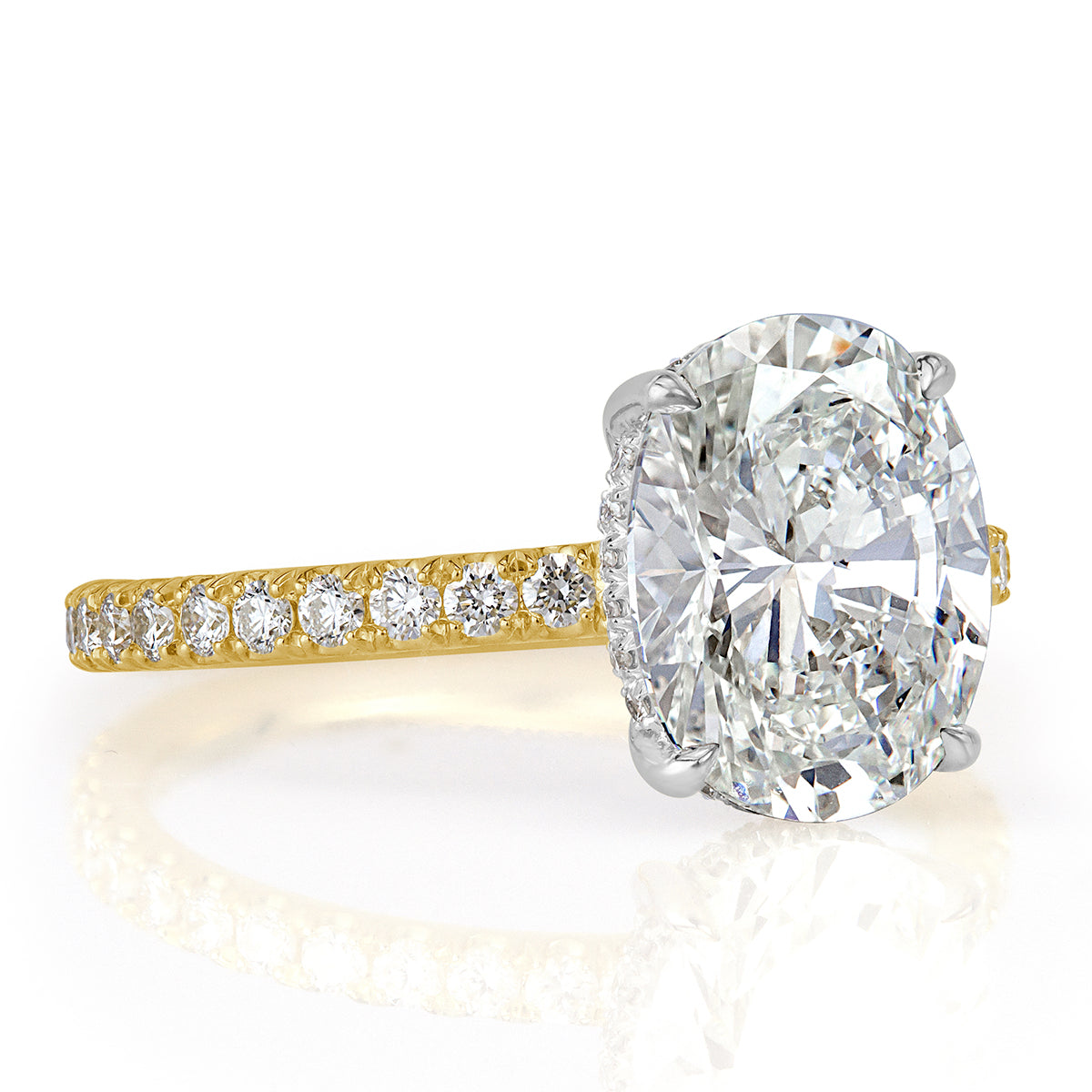 3.44ct Oval Cut Diamond Engagement Ring