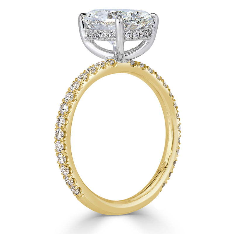 3.44ct Oval Cut Diamond Engagement Ring