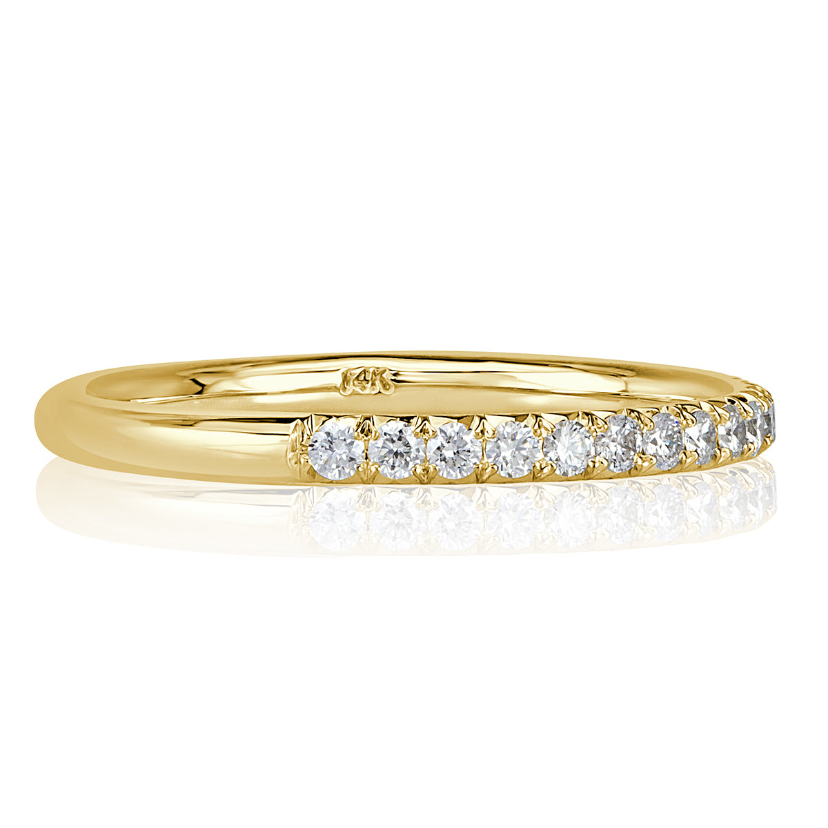 0.25ct Round Brilliant Cut Diamond Band in 18k Yellow Gold