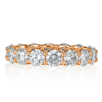 4.00ct Round Brilliant Cut Diamond Eternity Band in 18k Rose Gold