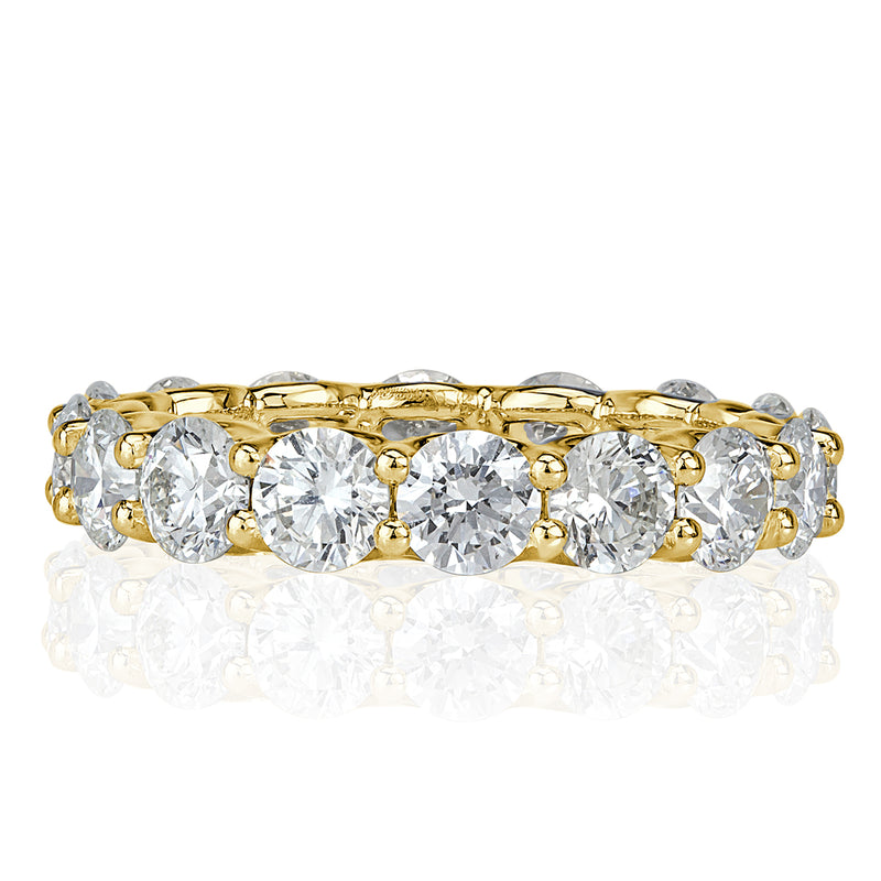 4.00ct Round Brilliant Cut Diamond Eternity Band in 18k Yellow Gold
