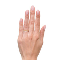 0.16ct Round Brilliant Cut Diamond Marquise Bezel Eternity Band in 18k Yellow Gold