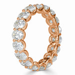 4.51ct Oval Cut Diamond Eternity Band in 18k Rose Gold