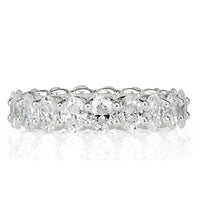 3.70ct Oval Cut Diamond Eternity Band in 18k White Gold