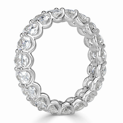 3.70ct Oval Cut Diamond Eternity Band in 18k White Gold