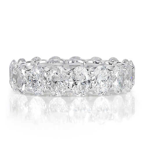 5.42ct Oval Cut Diamond Eternity Band in 18k White Gold