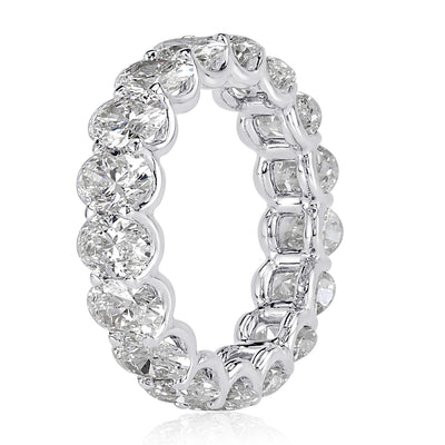 5.42ct Oval Cut Diamond Eternity Band in 18k White Gold
