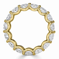 6.16ct Oval Cut Diamond Eternity Band in 18k Yellow Gold