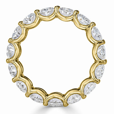 6.16ct Oval Cut Diamond Eternity Band in 18k Yellow Gold