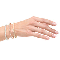 1.20ct Round Brilliant Cut Diamond Twist Bangle Bracelet