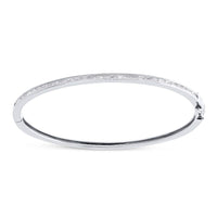 0.60ct Baguette Diamond Bangle in 14k White Gold