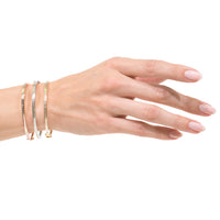 0.60ct Baguette Cut Diamond Bangle Bracelet in 14K White Gold