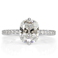 2.32ct Old Mine Cut Diamond Engagement Ring