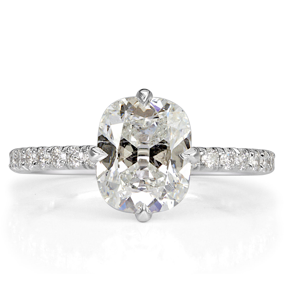 2.32ct Old Mine Cut Diamond Engagement Ring
