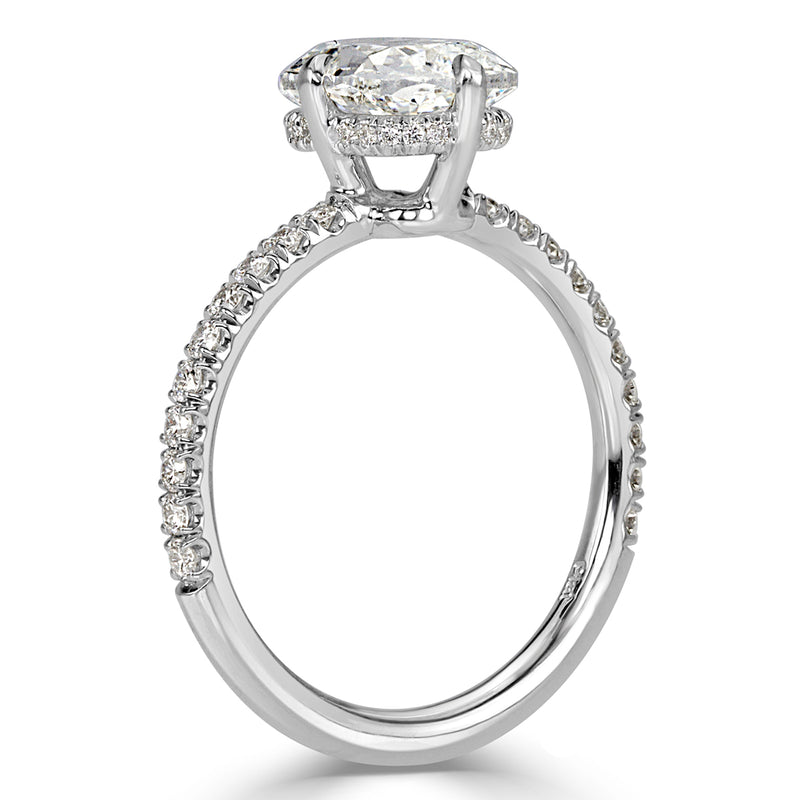 2.32ct Old Mine Cut Diamond Engagement Ring