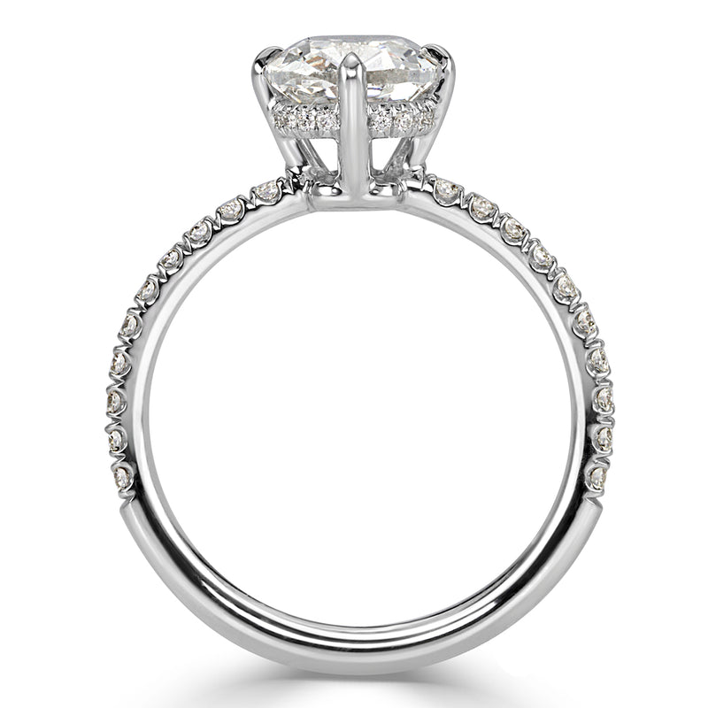 2.32ct Old Mine Cut Diamond Engagement Ring